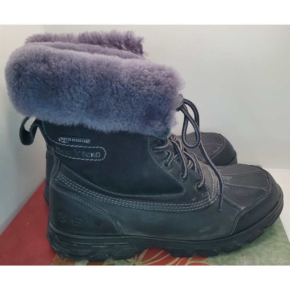 Marc Ecko Womens 8 Grierson Keystone Water Resistant Shearling Lace-up Boot